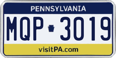 PA license plate MQP3019
