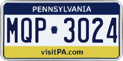 PA license plate MQP3024