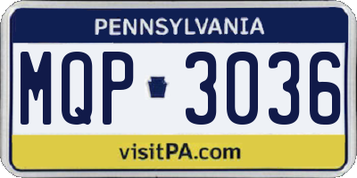 PA license plate MQP3036