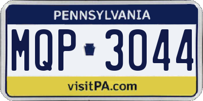 PA license plate MQP3044