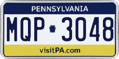 PA license plate MQP3048