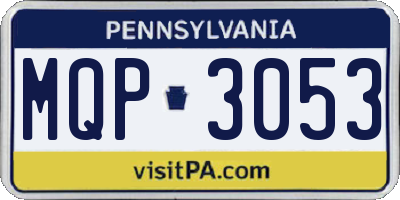 PA license plate MQP3053