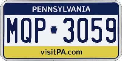 PA license plate MQP3059