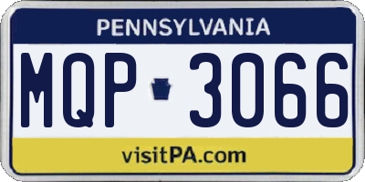 PA license plate MQP3066