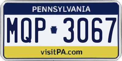 PA license plate MQP3067