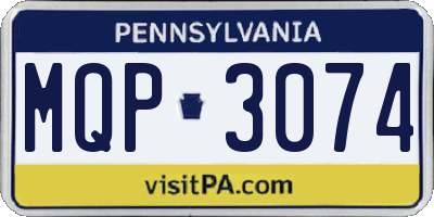 PA license plate MQP3074