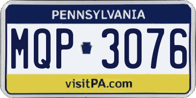 PA license plate MQP3076