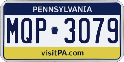 PA license plate MQP3079