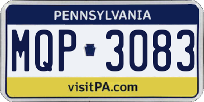 PA license plate MQP3083