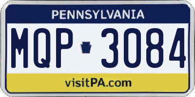 PA license plate MQP3084