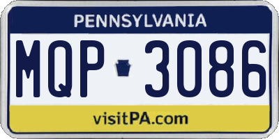 PA license plate MQP3086
