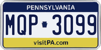 PA license plate MQP3099