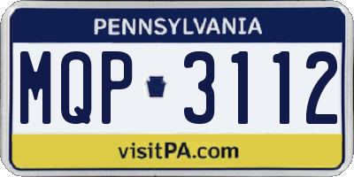 PA license plate MQP3112