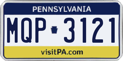 PA license plate MQP3121