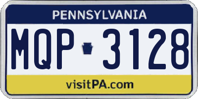 PA license plate MQP3128