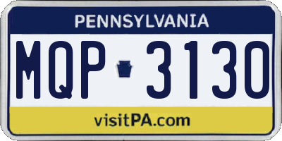 PA license plate MQP3130