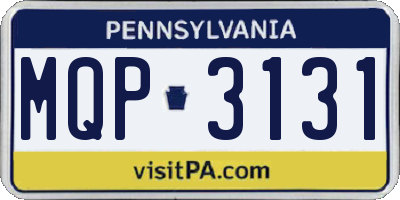 PA license plate MQP3131