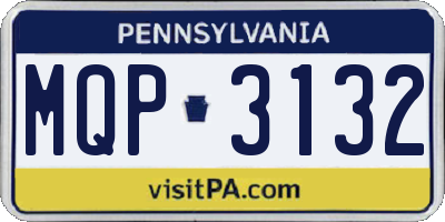 PA license plate MQP3132