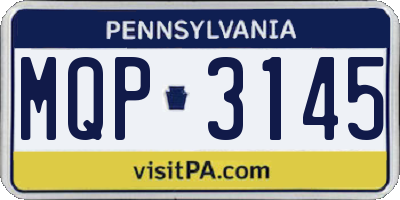 PA license plate MQP3145