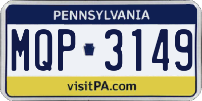PA license plate MQP3149