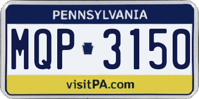 PA license plate MQP3150