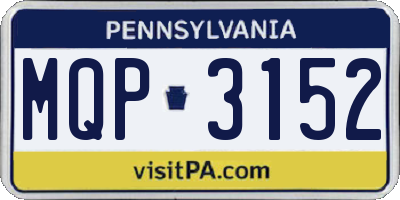PA license plate MQP3152