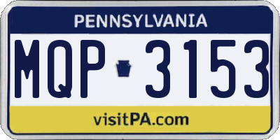 PA license plate MQP3153