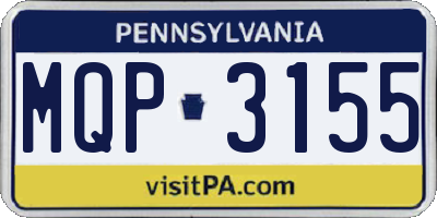 PA license plate MQP3155