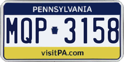 PA license plate MQP3158