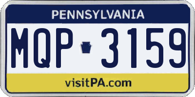 PA license plate MQP3159