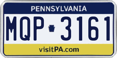 PA license plate MQP3161