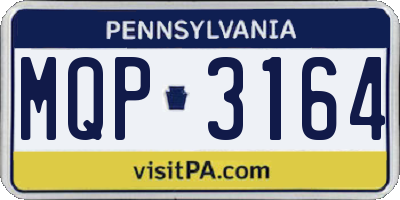 PA license plate MQP3164