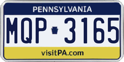 PA license plate MQP3165