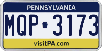 PA license plate MQP3173