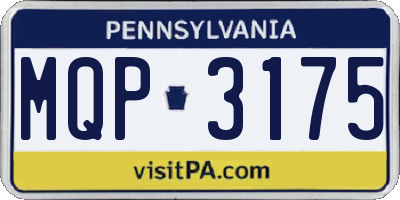 PA license plate MQP3175