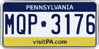 PA license plate MQP3176