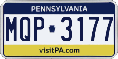 PA license plate MQP3177