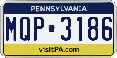 PA license plate MQP3186
