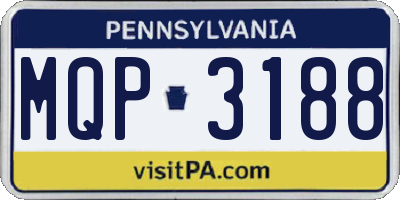 PA license plate MQP3188