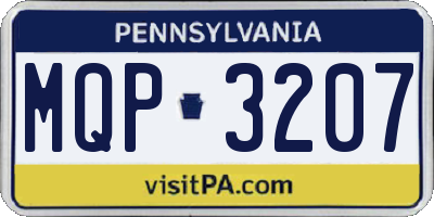 PA license plate MQP3207