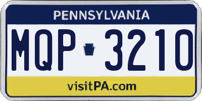 PA license plate MQP3210