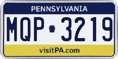 PA license plate MQP3219