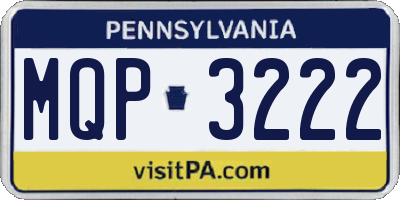 PA license plate MQP3222