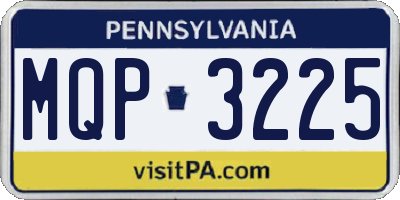 PA license plate MQP3225