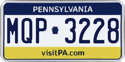 PA license plate MQP3228