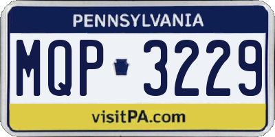 PA license plate MQP3229