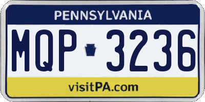PA license plate MQP3236