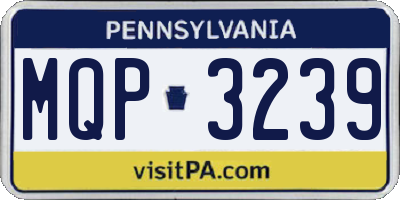 PA license plate MQP3239