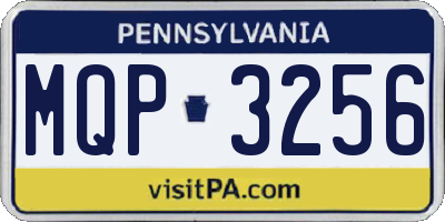 PA license plate MQP3256