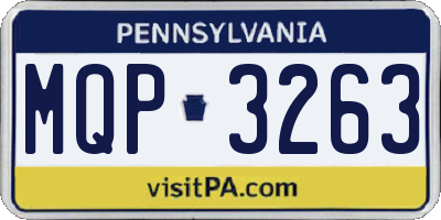 PA license plate MQP3263